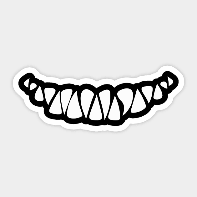 Little Monster Mouth Teeth funny face mask Sticker by star trek fanart and more